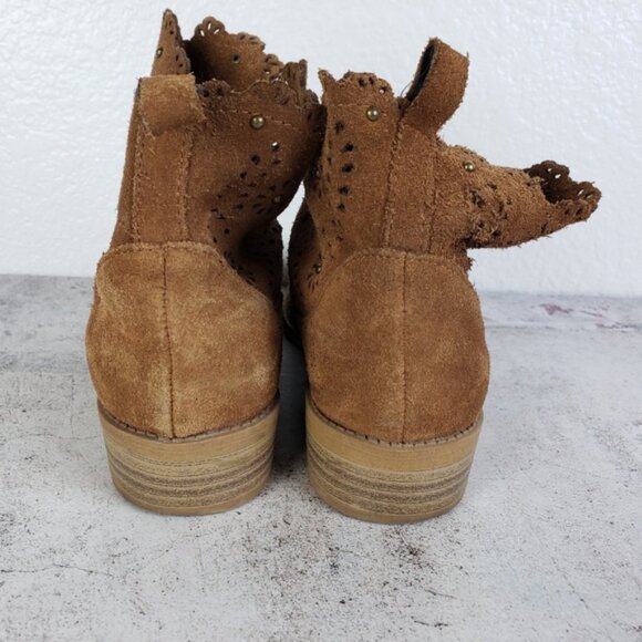 MIA Ankle Booties Boho Slouchy Leather Suede Western Cowgirl size 6 - Picture 7 of 12